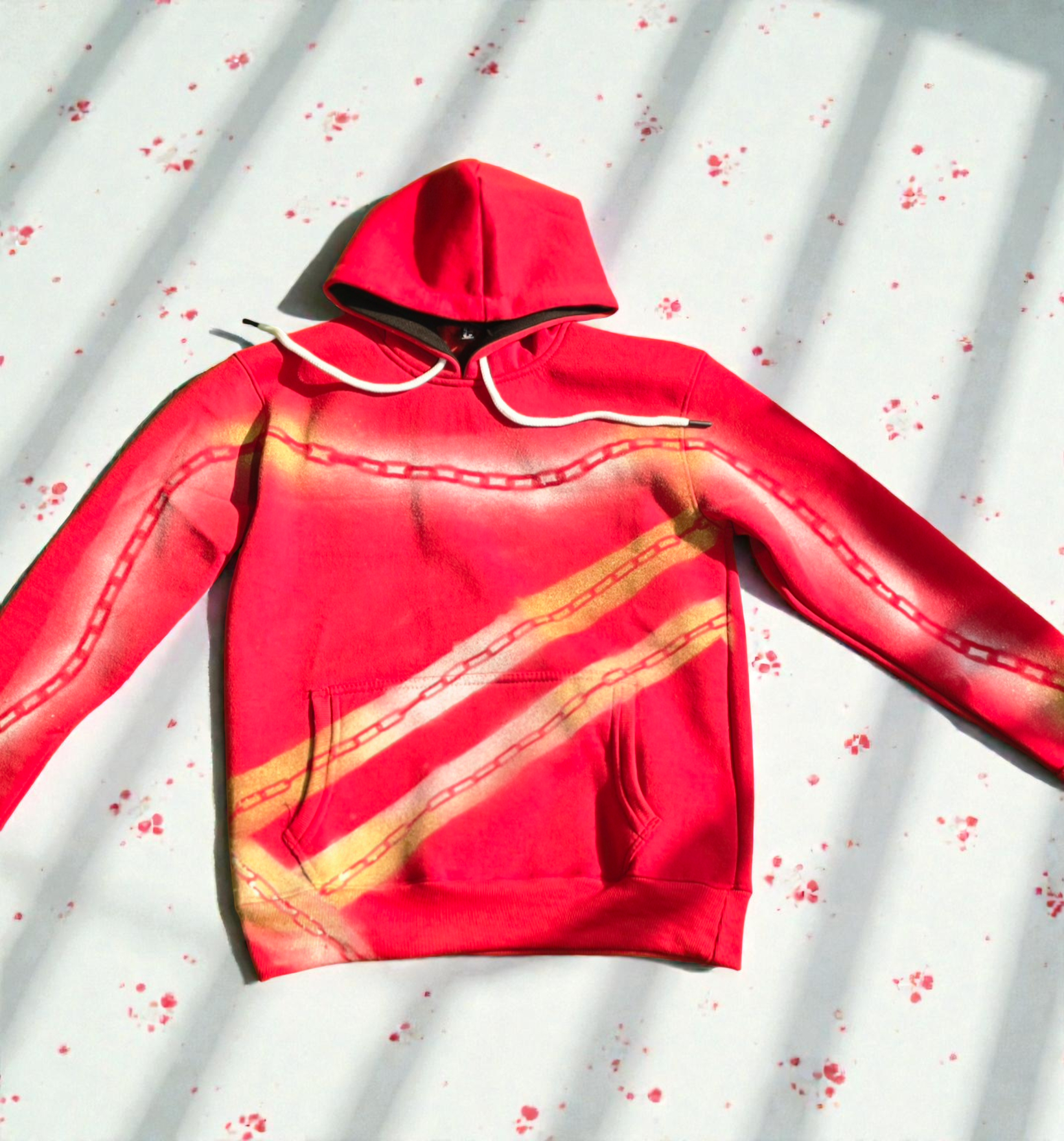 Rose Red Chain Shade Hoodie